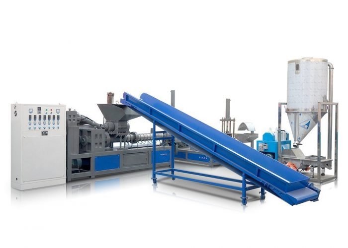 HDPE Wet Plastic Film Extrusion Recycling Pelleting Machine -1