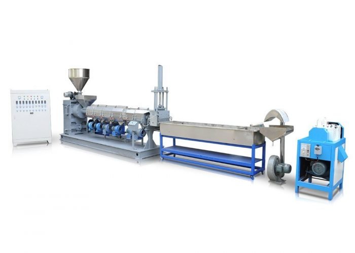 PS PC PMMA Crushed Flakes Plastic Plastic Waste Fixed Feeding Single Screw Extrusion Pelleting Machine-0