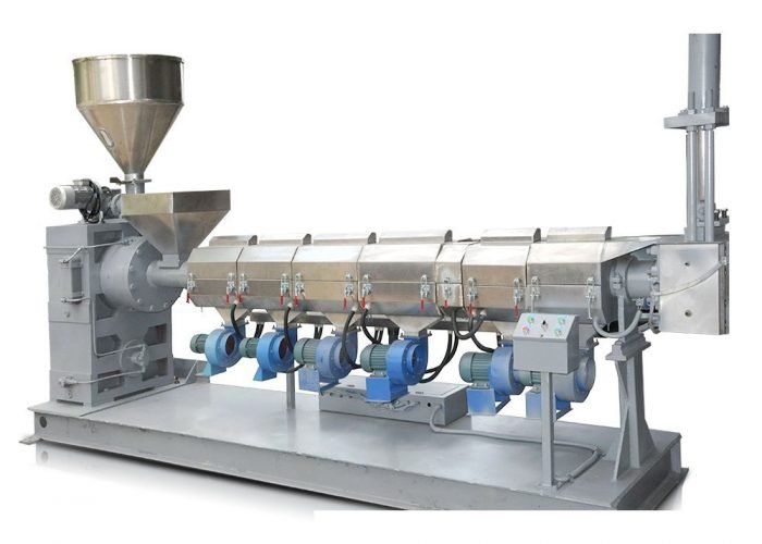 PS PC PMMA Crushed Flakes Plastic Plastic Waste Fixed Feeding Single Screw Extrusion Pelleting Machine-3